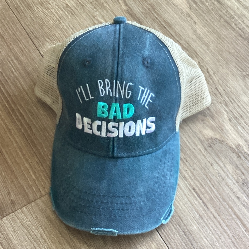 Blue and Tan Women's Trucker Hat